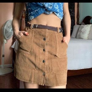 ROMWE Button Up Skirt